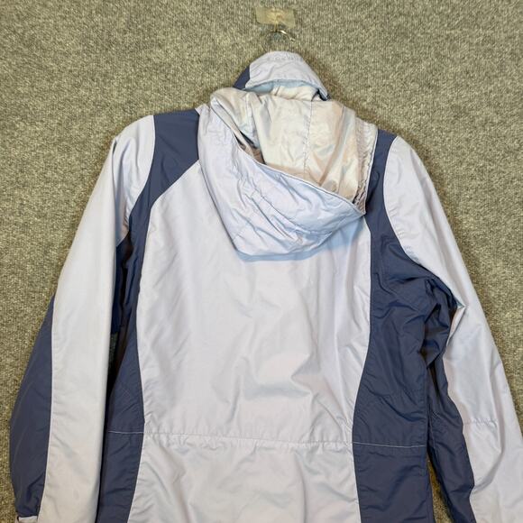 Columbia Jacket Womens Small Purple Core Jacket Hooded Zip Up Snap - Picture 11 of 13